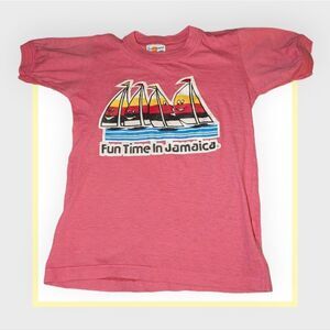 Vintage‎ fun time in Jamaica pink T-shirt